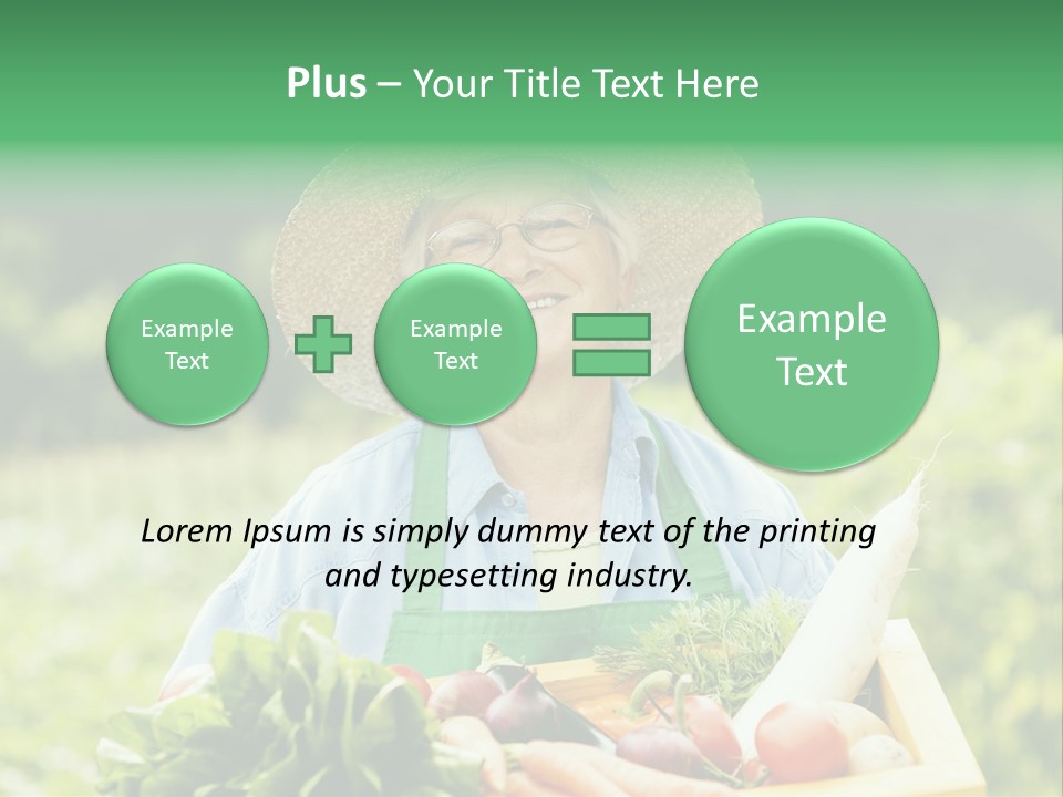 A Woman Holding A Basket Full Of Vegetables PowerPoint Template