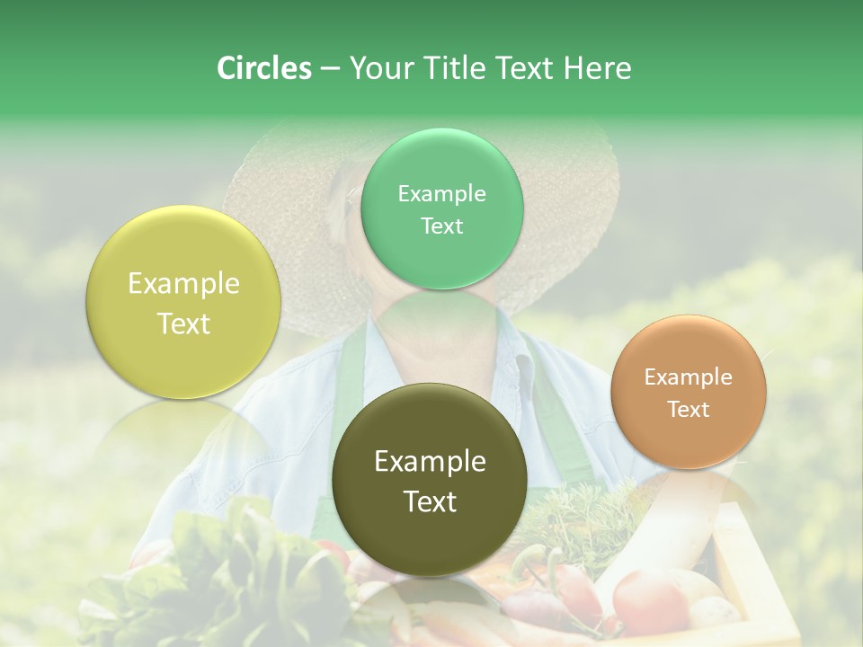 A Woman Holding A Basket Full Of Vegetables PowerPoint Template