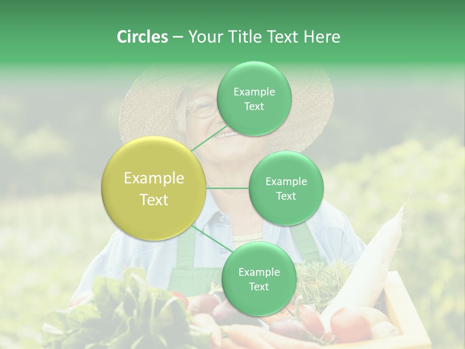 A Woman Holding A Basket Full Of Vegetables PowerPoint Template