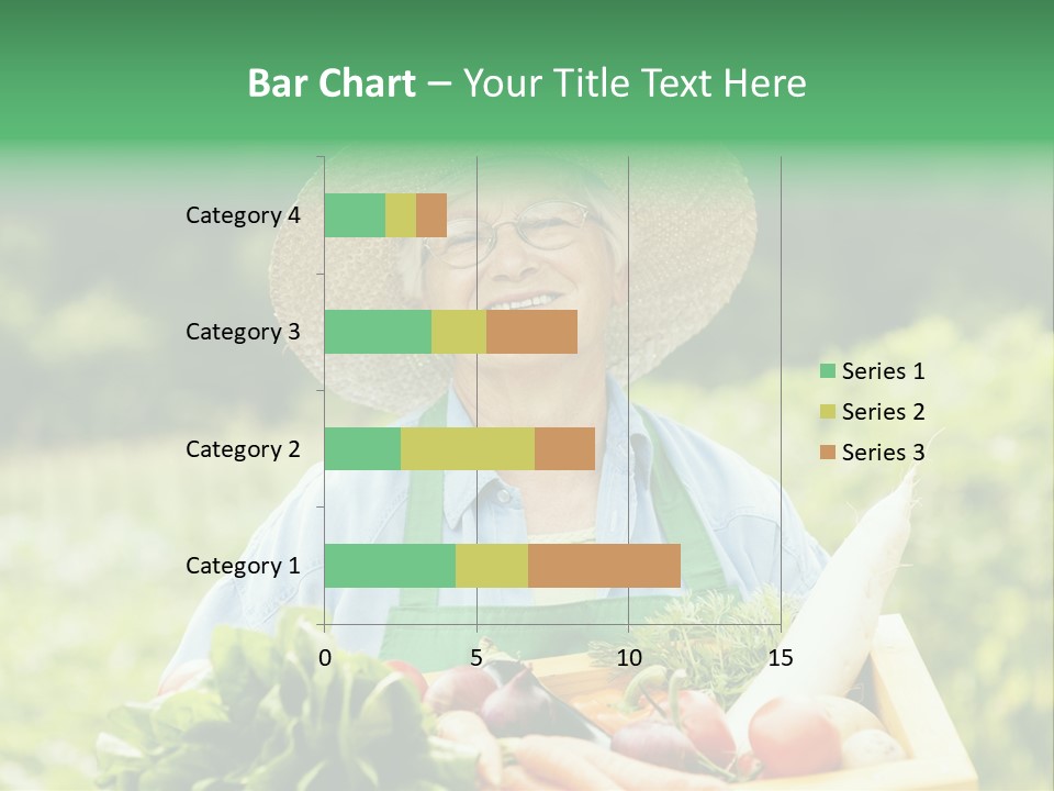 A Woman Holding A Basket Full Of Vegetables PowerPoint Template