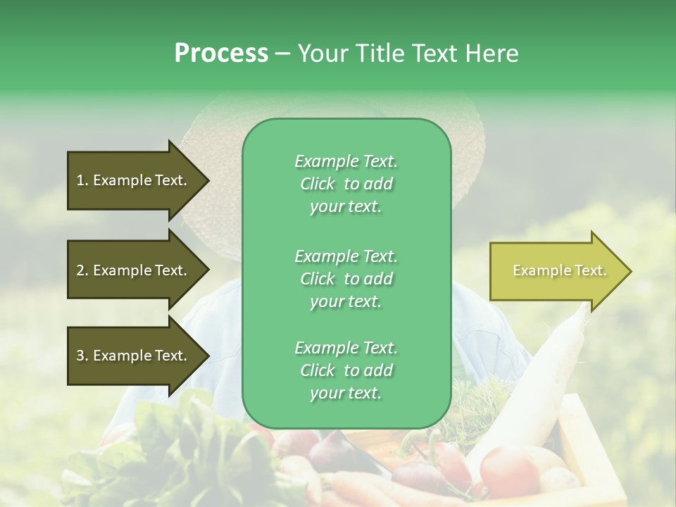 A Woman Holding A Basket Full Of Vegetables PowerPoint Template