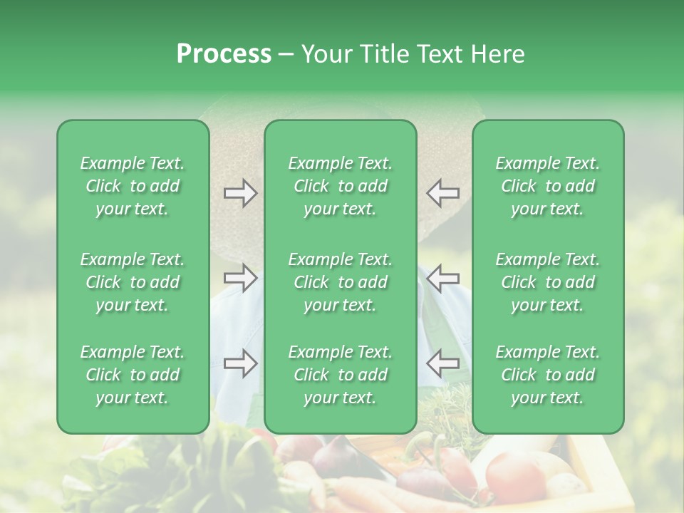 A Woman Holding A Basket Full Of Vegetables PowerPoint Template