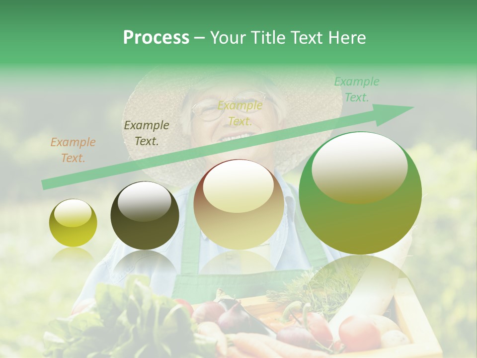 A Woman Holding A Basket Full Of Vegetables PowerPoint Template