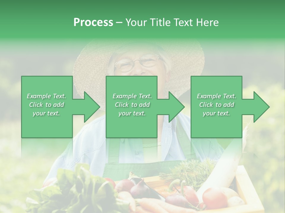 A Woman Holding A Basket Full Of Vegetables PowerPoint Template