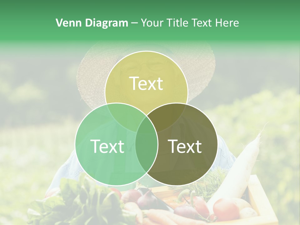 A Woman Holding A Basket Full Of Vegetables PowerPoint Template