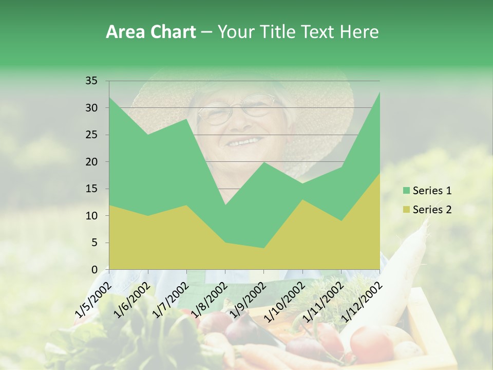 A Woman Holding A Basket Full Of Vegetables PowerPoint Template