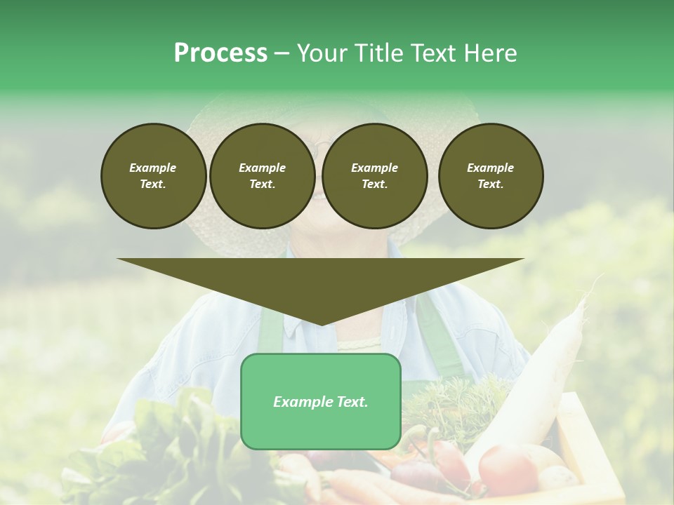 A Woman Holding A Basket Full Of Vegetables PowerPoint Template