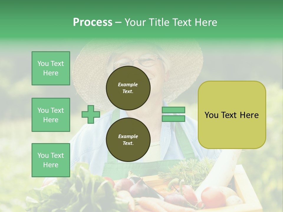 A Woman Holding A Basket Full Of Vegetables PowerPoint Template
