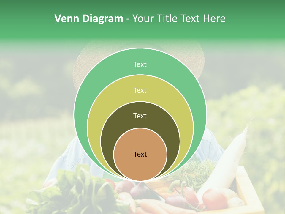 A Woman Holding A Basket Full Of Vegetables PowerPoint Template