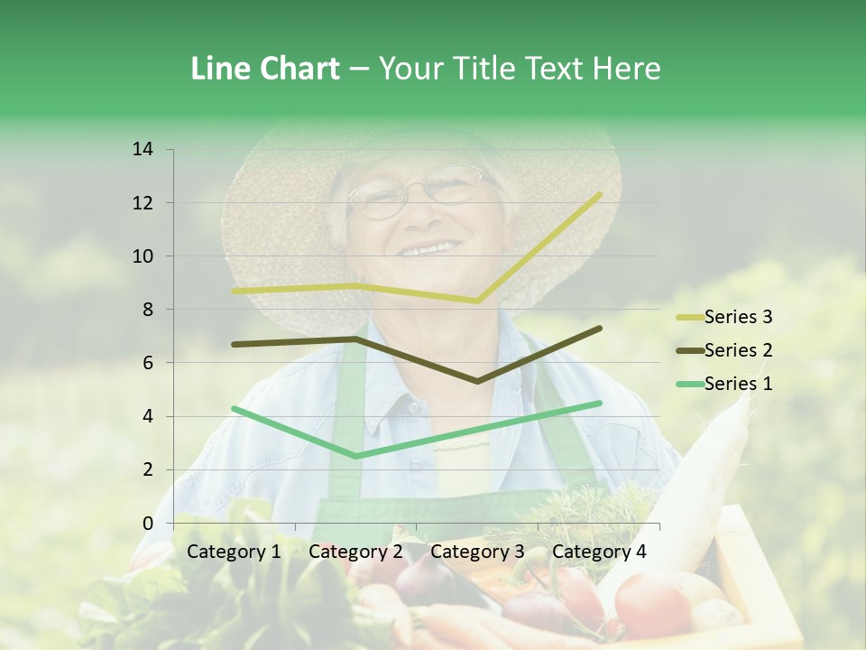 A Woman Holding A Basket Full Of Vegetables PowerPoint Template