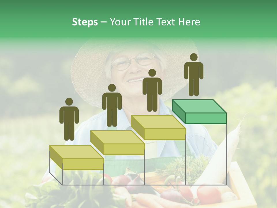 A Woman Holding A Basket Full Of Vegetables PowerPoint Template