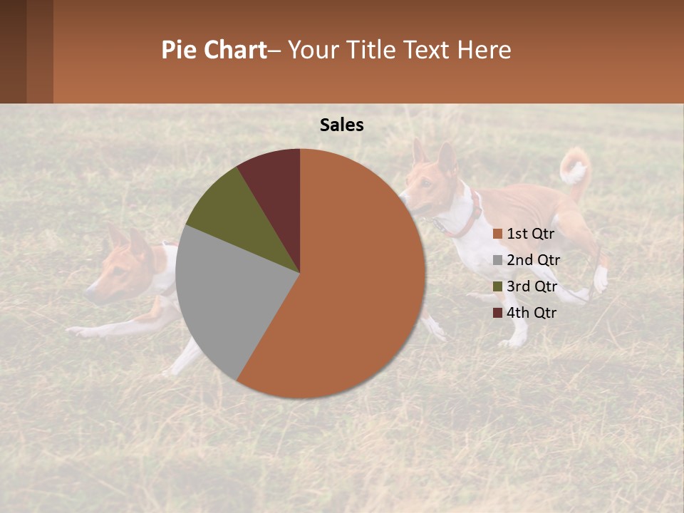 Two Dogs Running In A Field Powerpoint Template PowerPoint Template