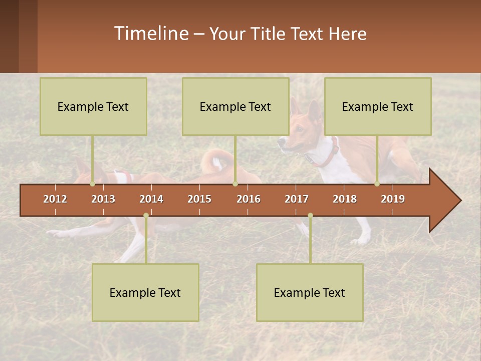 Two Dogs Running In A Field Powerpoint Template PowerPoint Template