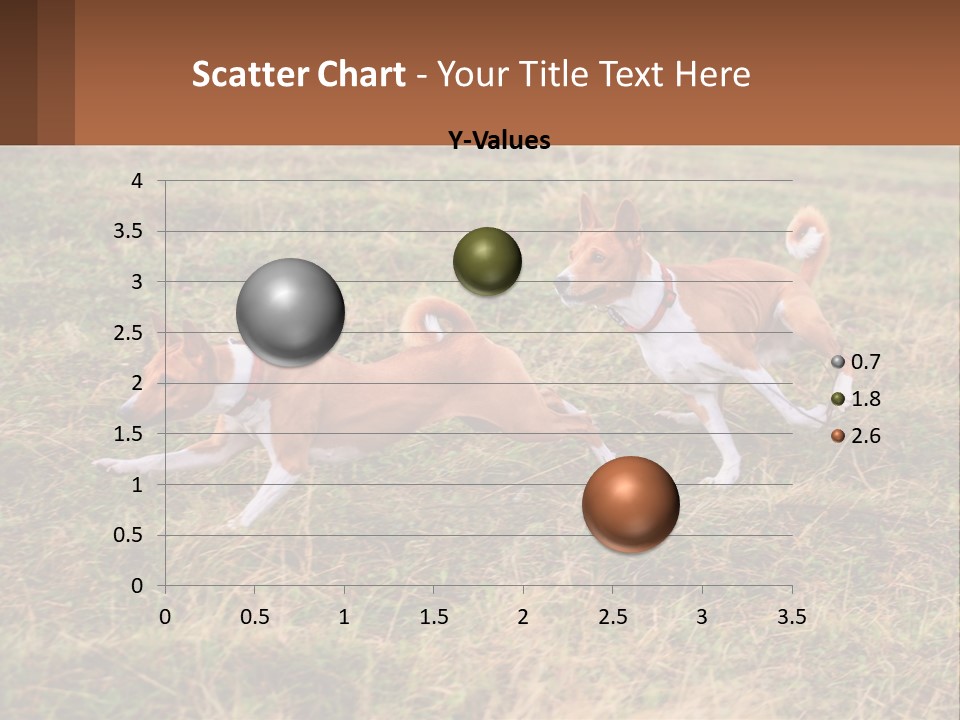 Two Dogs Running In A Field Powerpoint Template PowerPoint Template