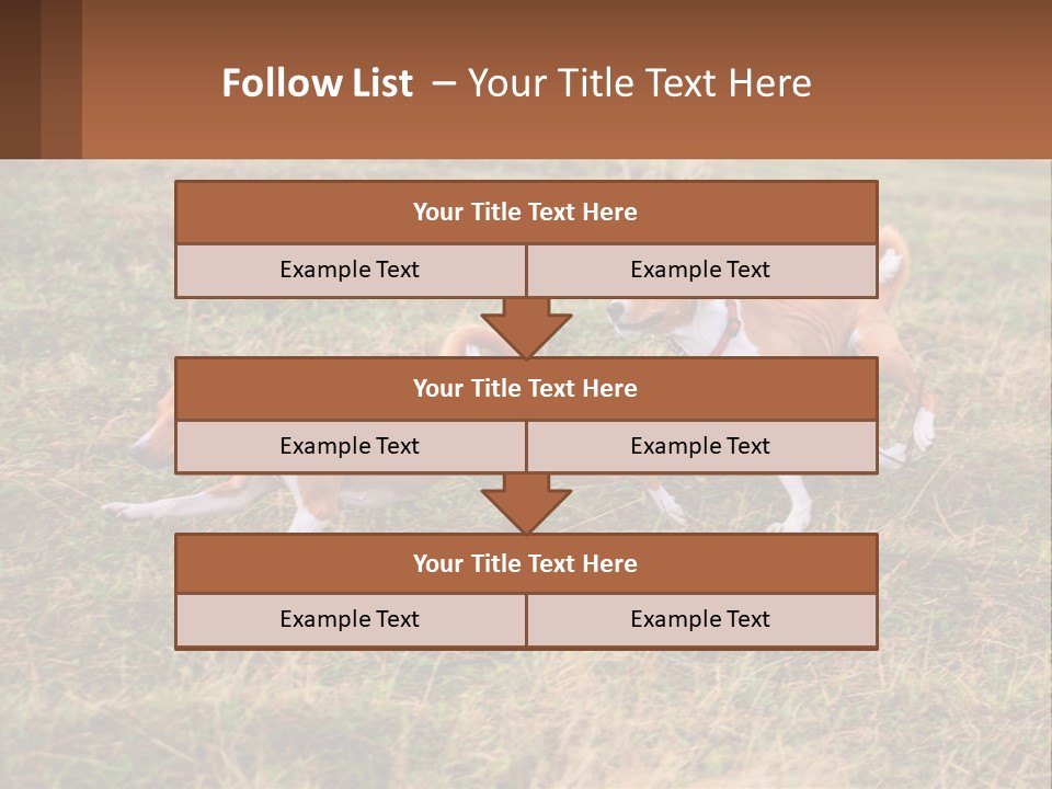 Two Dogs Running In A Field Powerpoint Template PowerPoint Template