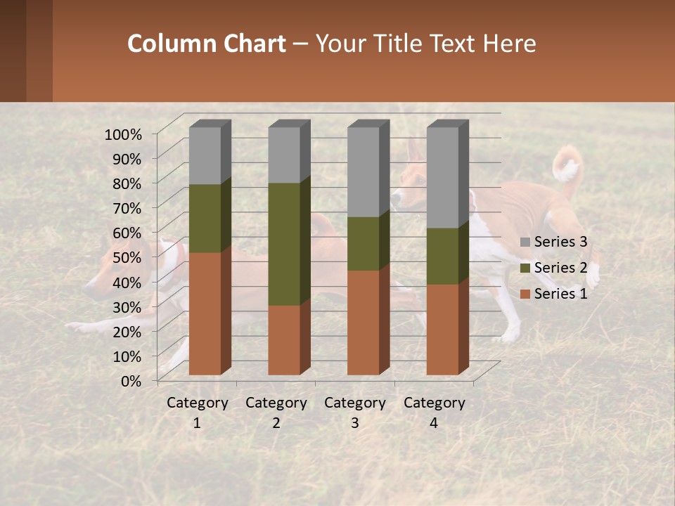 Two Dogs Running In A Field Powerpoint Template PowerPoint Template