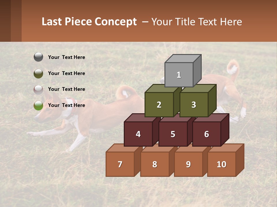 Two Dogs Running In A Field Powerpoint Template PowerPoint Template