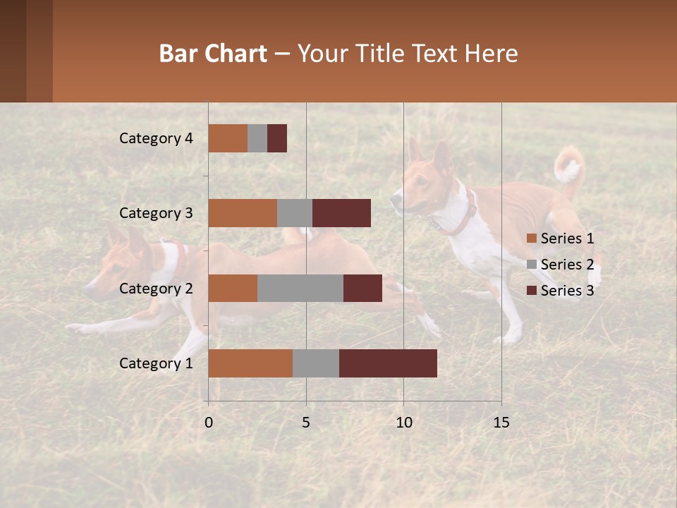 Two Dogs Running In A Field Powerpoint Template PowerPoint Template