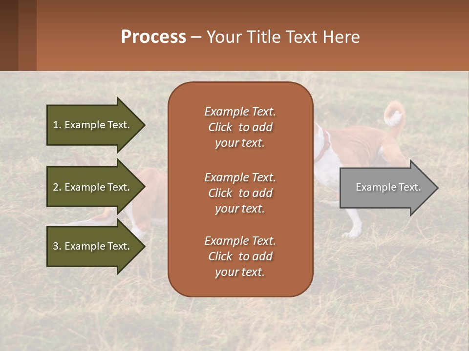 Two Dogs Running In A Field Powerpoint Template PowerPoint Template