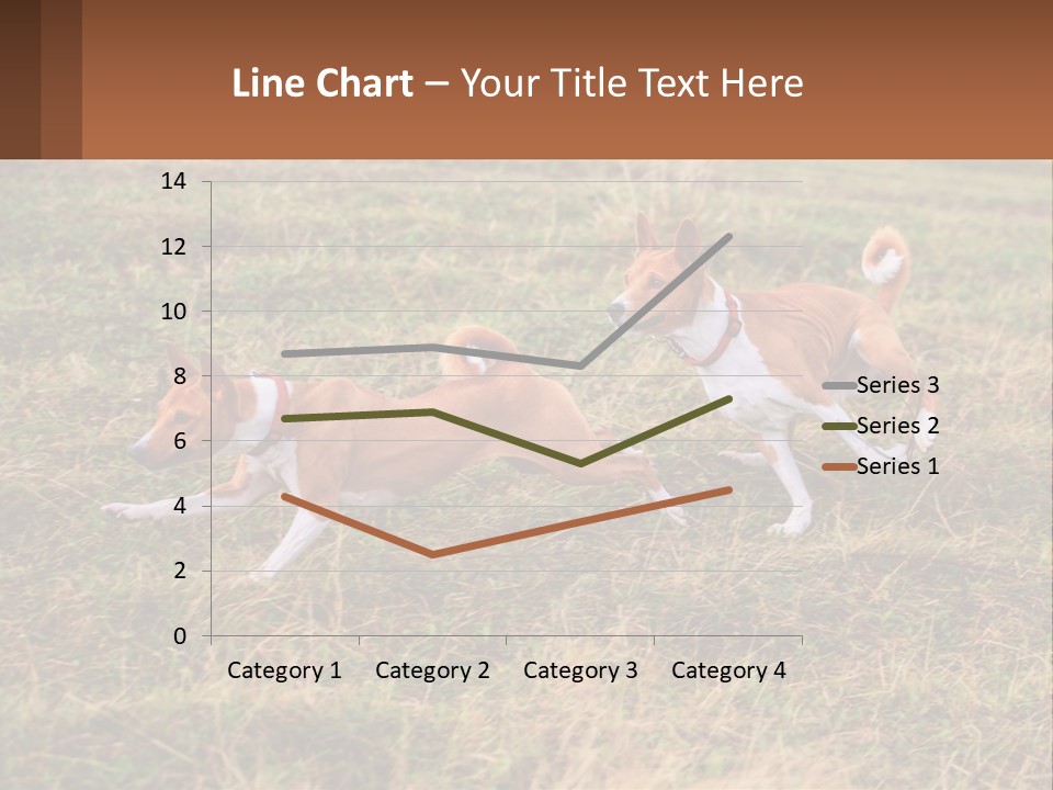 Two Dogs Running In A Field Powerpoint Template PowerPoint Template