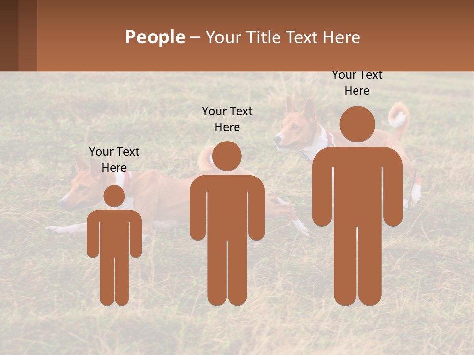 Two Dogs Running In A Field Powerpoint Template PowerPoint Template