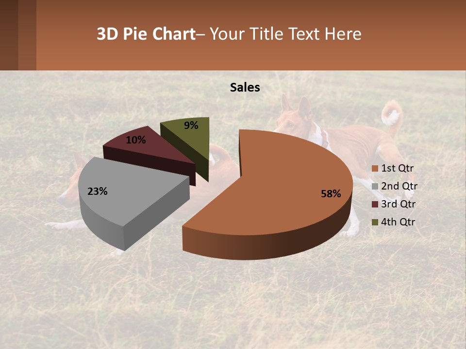 Two Dogs Running In A Field Powerpoint Template PowerPoint Template