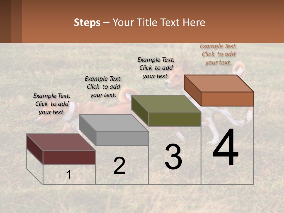 Two Dogs Running In A Field Powerpoint Template PowerPoint Template