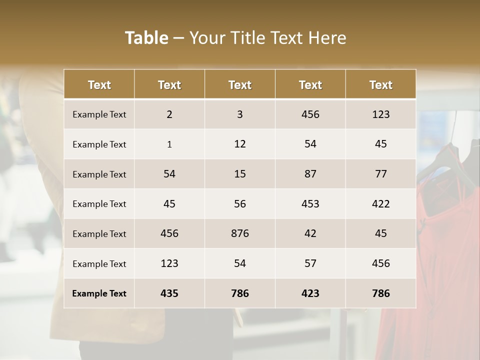 A Woman Looking At A Cell Phone In A Clothing Store PowerPoint Template