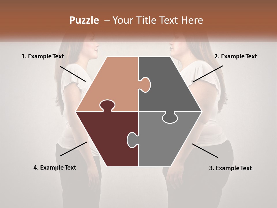 A Woman Standing In Front Of A Wall With Her Hands On Her Hips PowerPoint Template