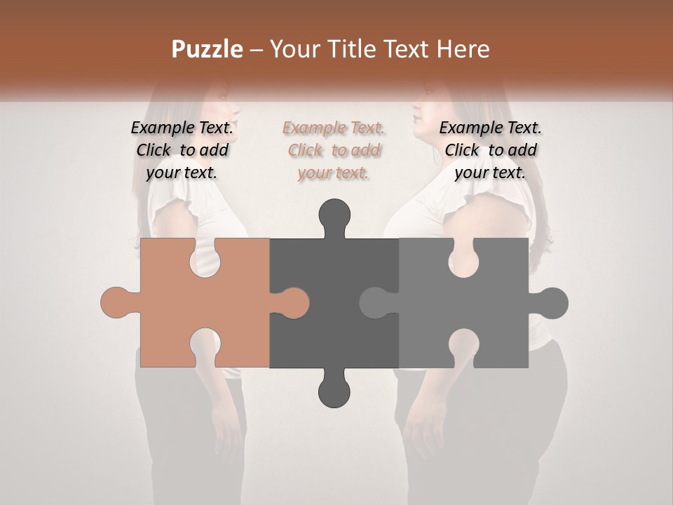 A Woman Standing In Front Of A Wall With Her Hands On Her Hips PowerPoint Template