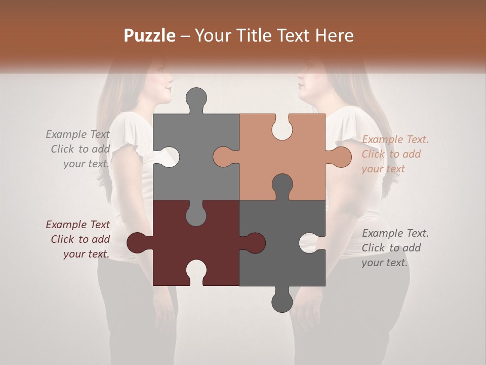 A Woman Standing In Front Of A Wall With Her Hands On Her Hips PowerPoint Template