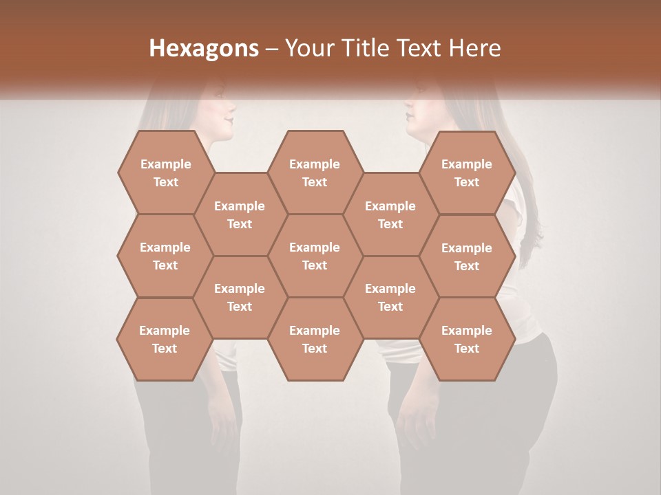 A Woman Standing In Front Of A Wall With Her Hands On Her Hips PowerPoint Template