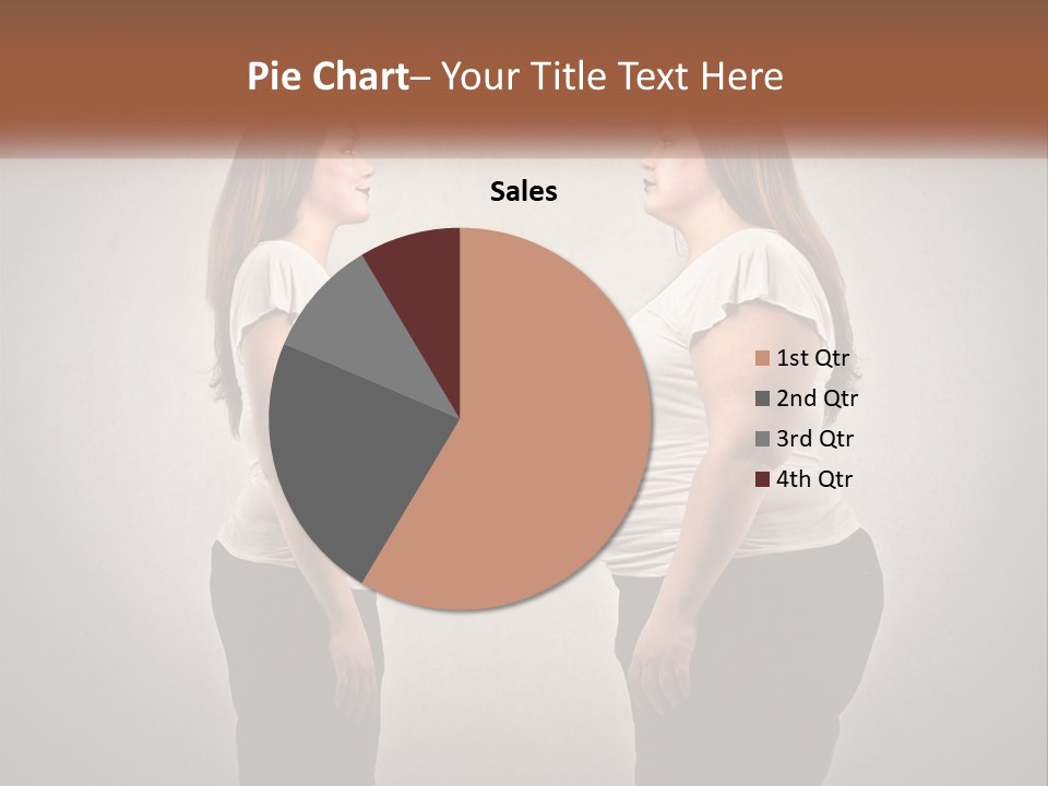 A Woman Standing In Front Of A Wall With Her Hands On Her Hips PowerPoint Template