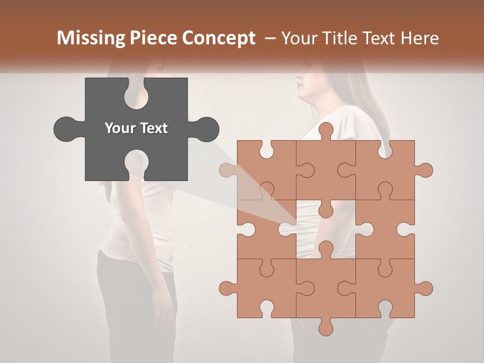 A Woman Standing In Front Of A Wall With Her Hands On Her Hips PowerPoint Template