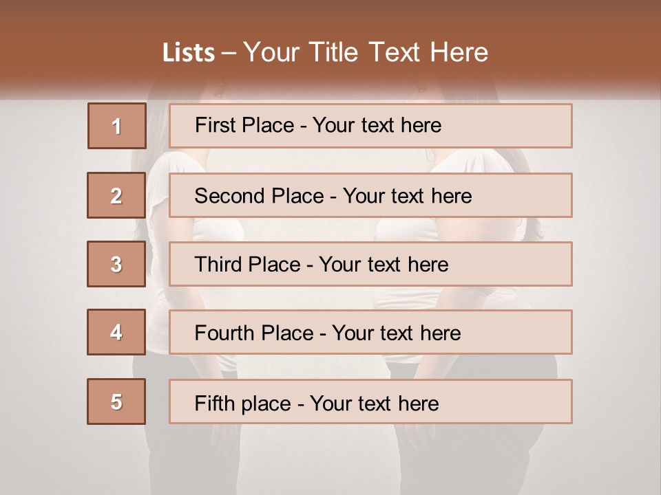 A Woman Standing In Front Of A Wall With Her Hands On Her Hips PowerPoint Template