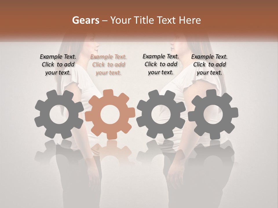 A Woman Standing In Front Of A Wall With Her Hands On Her Hips PowerPoint Template