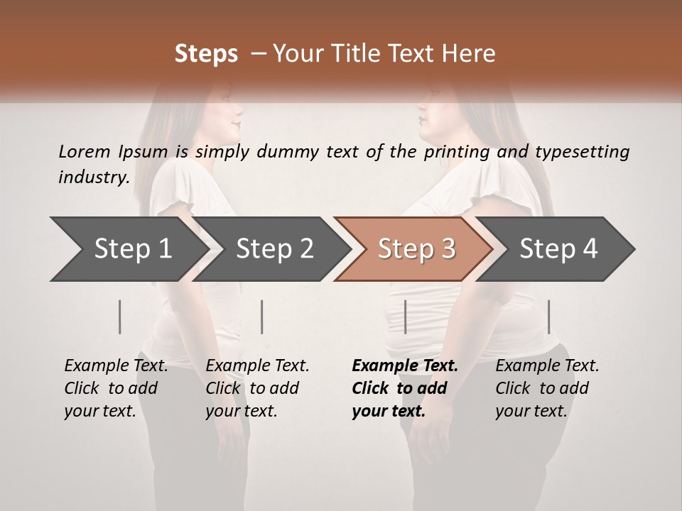 A Woman Standing In Front Of A Wall With Her Hands On Her Hips PowerPoint Template