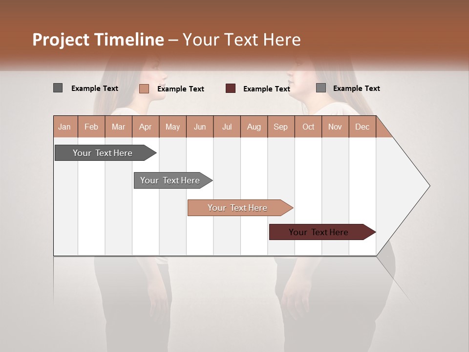 A Woman Standing In Front Of A Wall With Her Hands On Her Hips PowerPoint Template