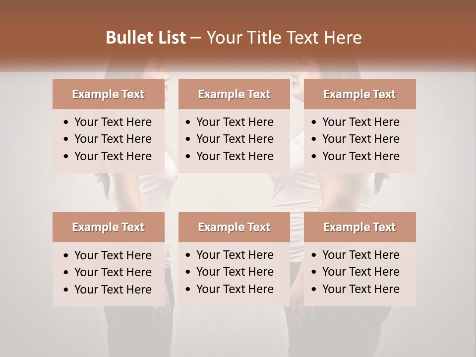 A Woman Standing In Front Of A Wall With Her Hands On Her Hips PowerPoint Template