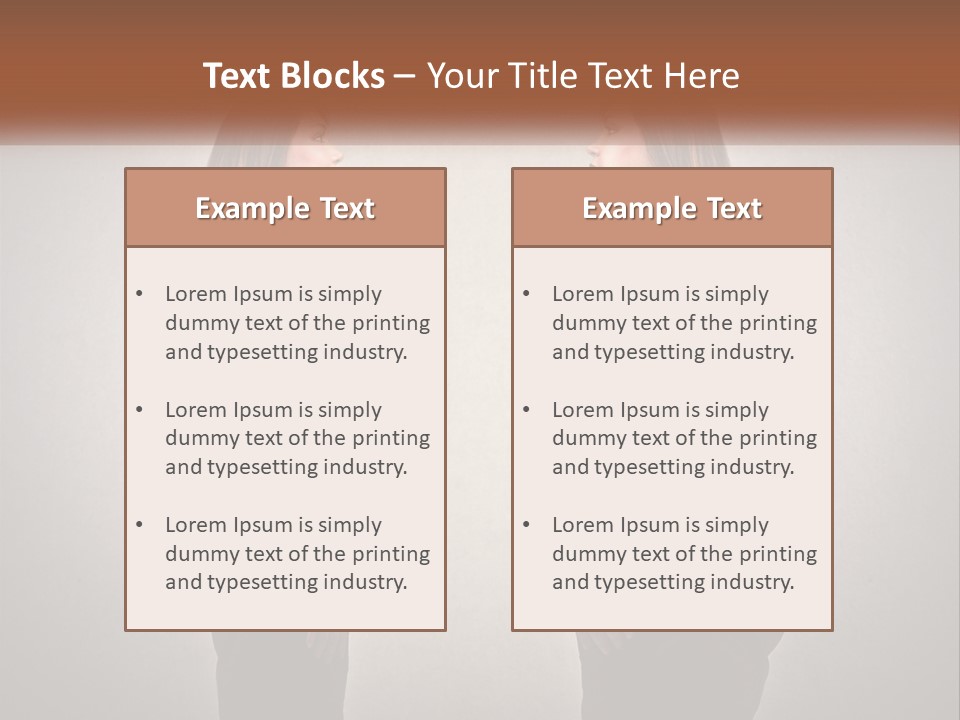 A Woman Standing In Front Of A Wall With Her Hands On Her Hips PowerPoint Template