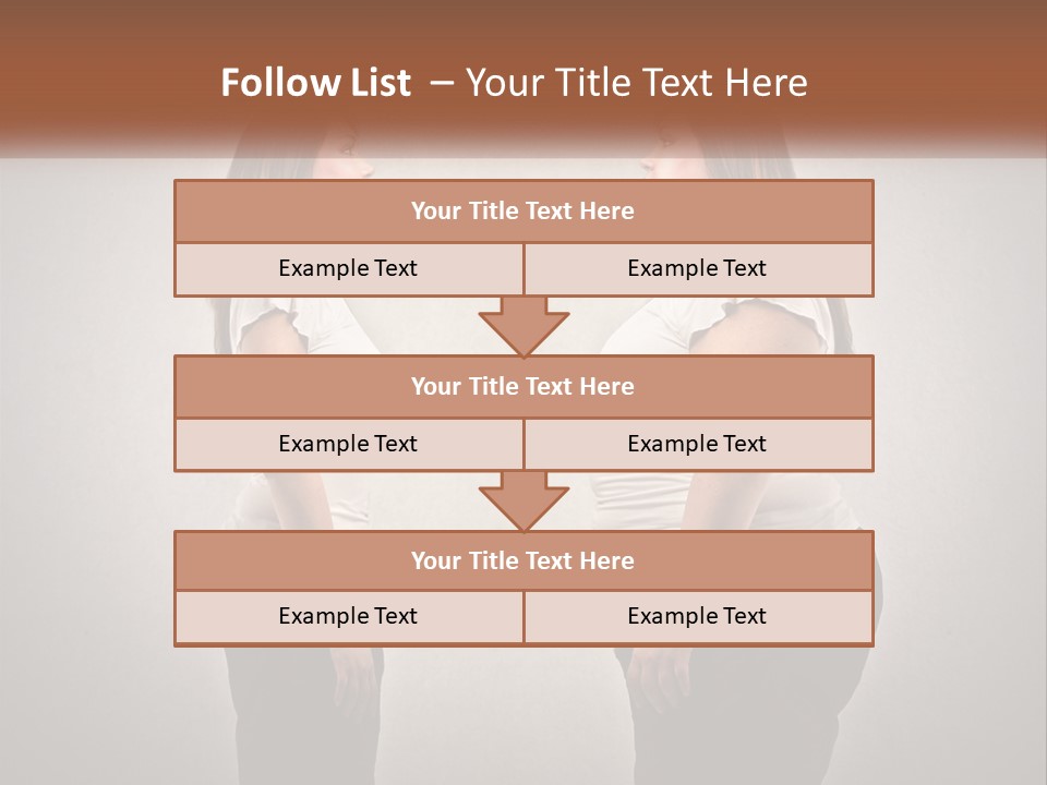 A Woman Standing In Front Of A Wall With Her Hands On Her Hips PowerPoint Template