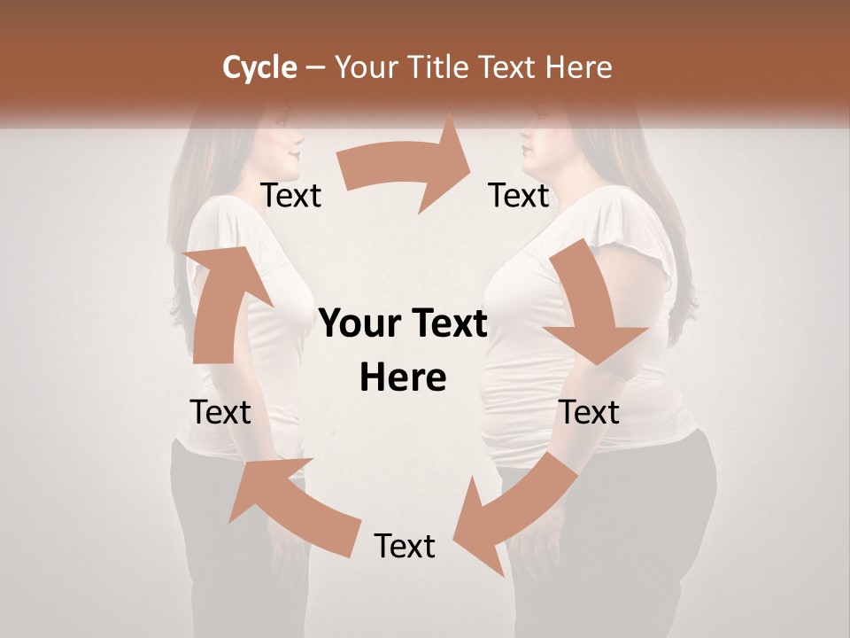 A Woman Standing In Front Of A Wall With Her Hands On Her Hips PowerPoint Template