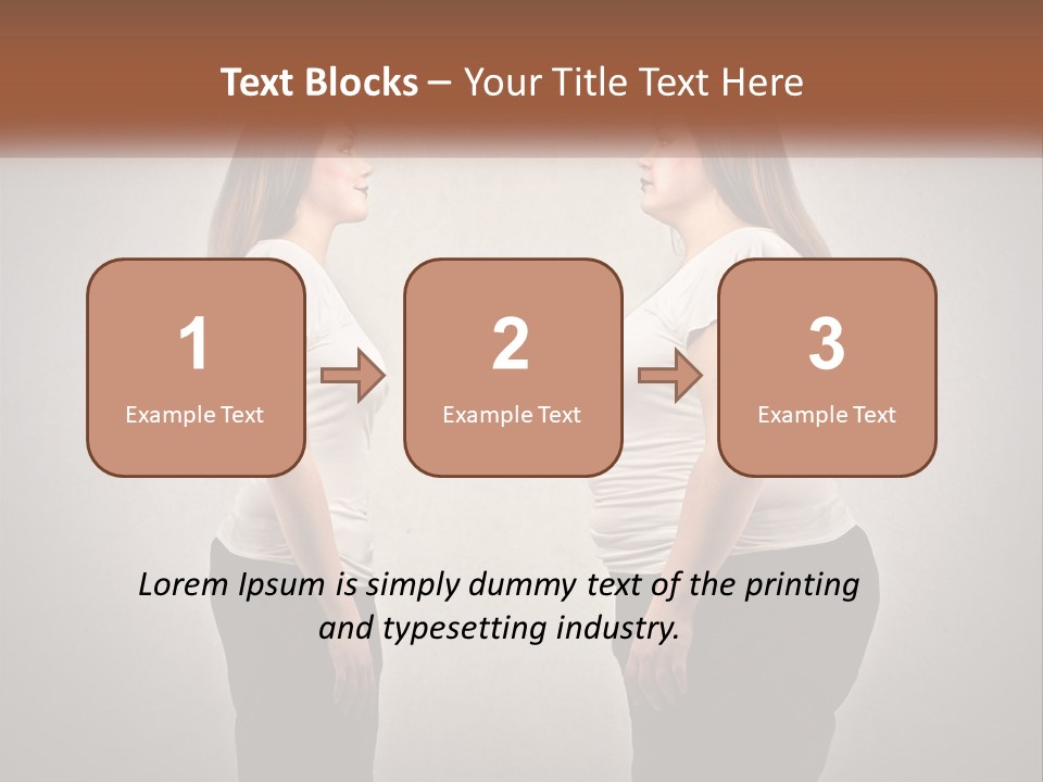 A Woman Standing In Front Of A Wall With Her Hands On Her Hips PowerPoint Template