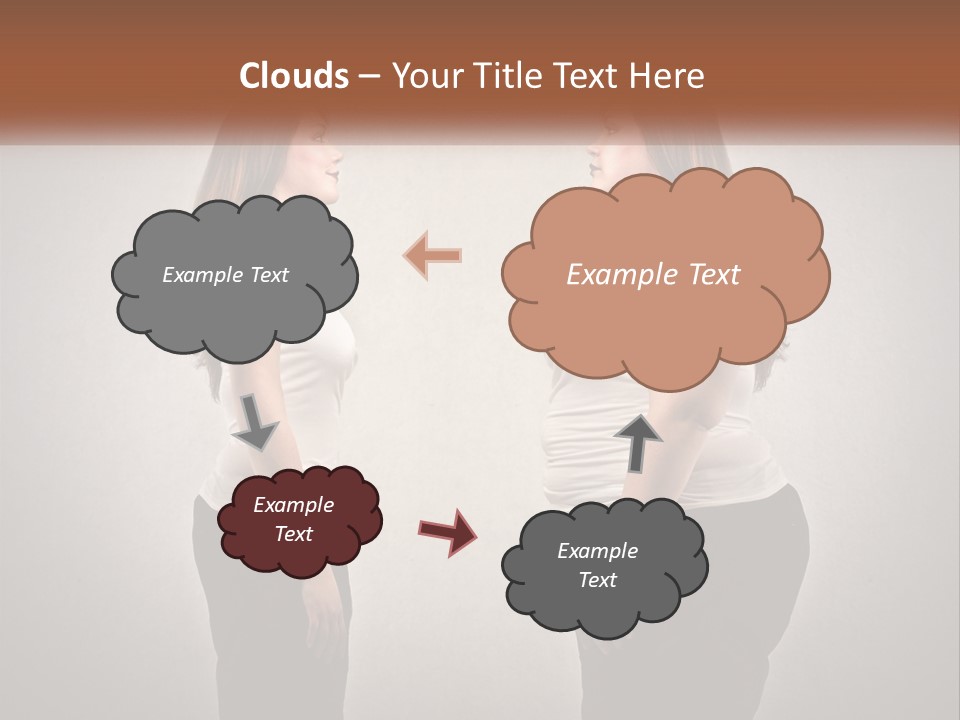 A Woman Standing In Front Of A Wall With Her Hands On Her Hips PowerPoint Template