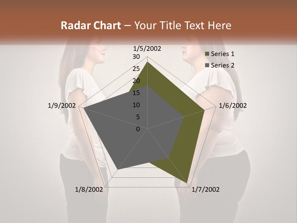 A Woman Standing In Front Of A Wall With Her Hands On Her Hips PowerPoint Template