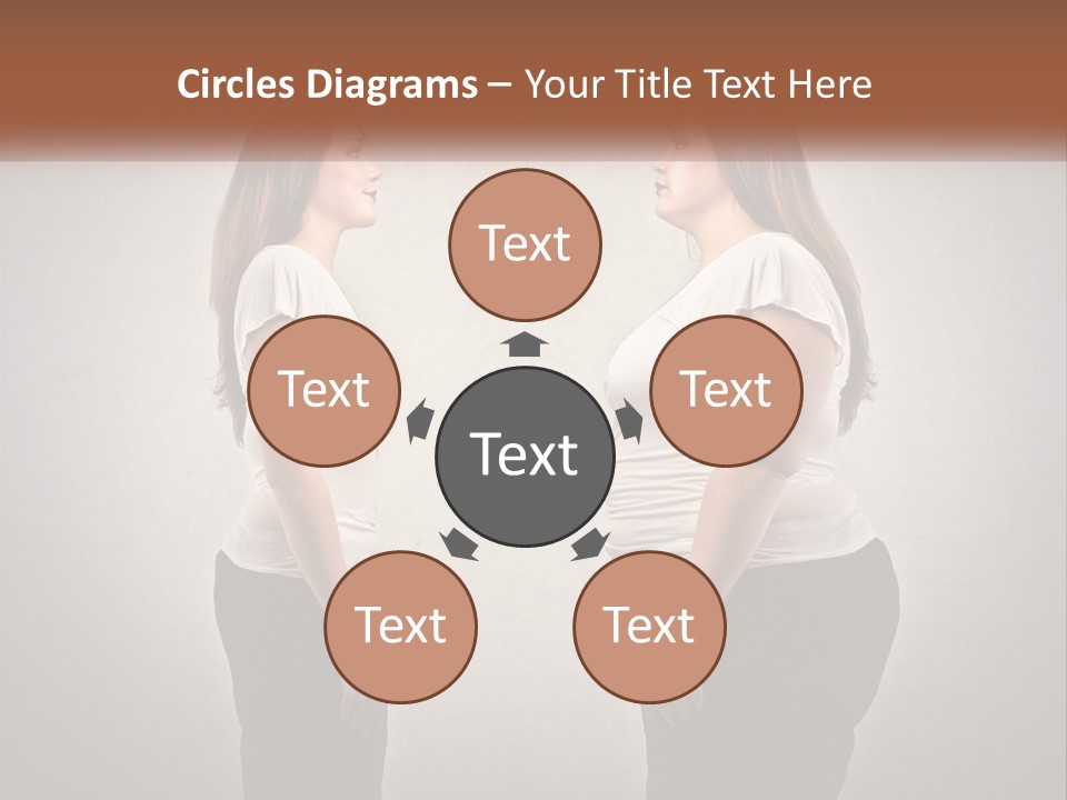 A Woman Standing In Front Of A Wall With Her Hands On Her Hips PowerPoint Template