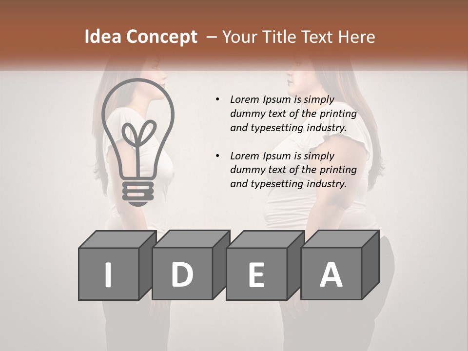 A Woman Standing In Front Of A Wall With Her Hands On Her Hips PowerPoint Template