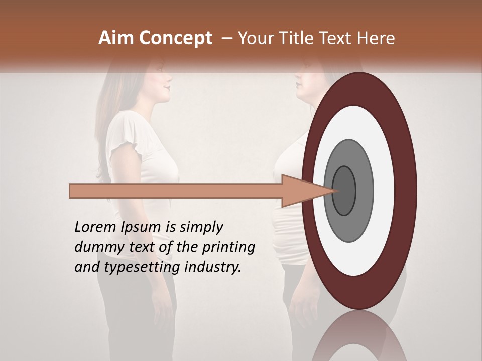 A Woman Standing In Front Of A Wall With Her Hands On Her Hips PowerPoint Template