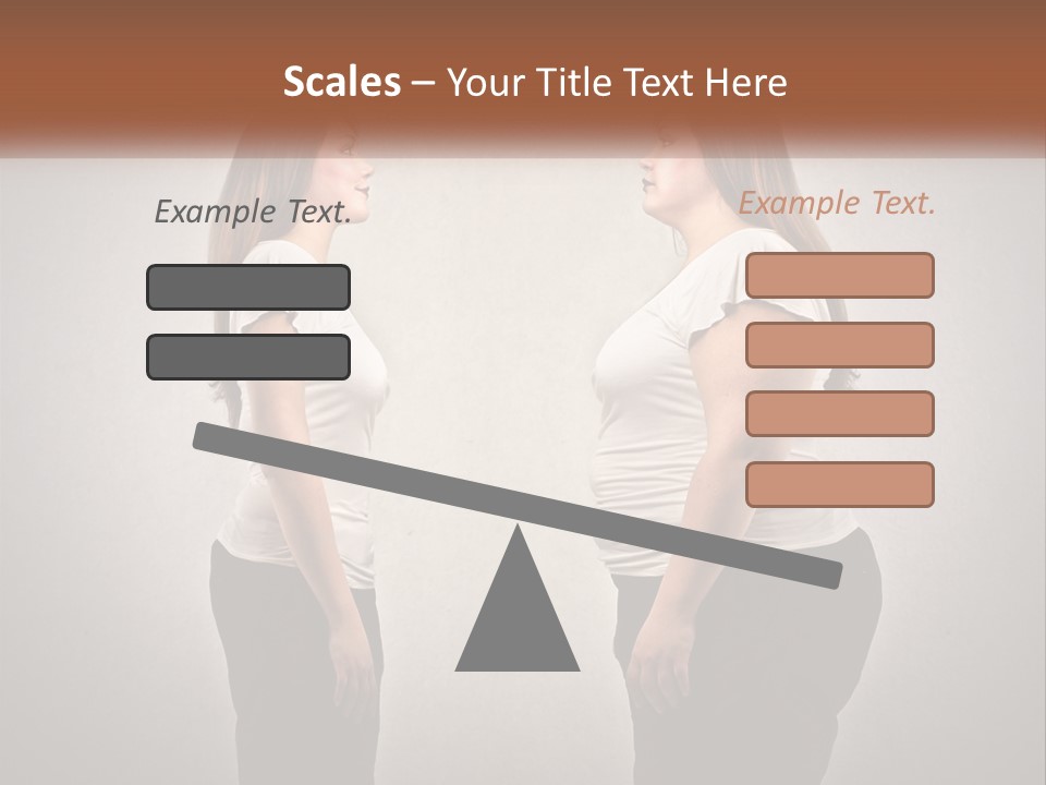 A Woman Standing In Front Of A Wall With Her Hands On Her Hips PowerPoint Template