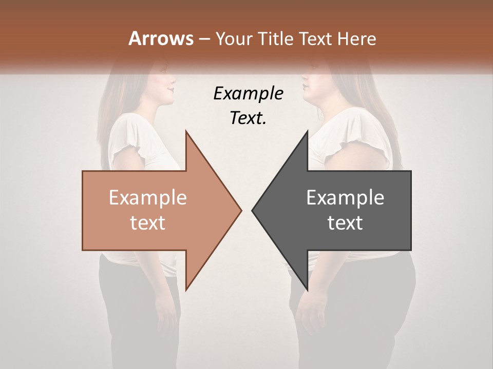 A Woman Standing In Front Of A Wall With Her Hands On Her Hips PowerPoint Template